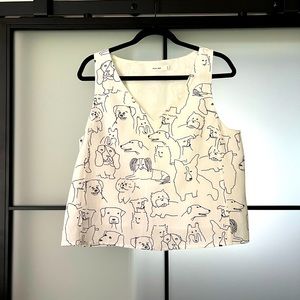 V-Neck linen top